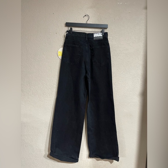 MOTHER DENIM SNACKS | NWT! The Funnel Heel Cuff Jeans Sz: 26 Smacking Good Black - Picture 5 of 8